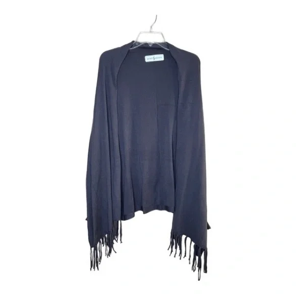 NWOT Jacket Society Lightweight Shrug Cardigan With Fringe - Picture 6 of 11